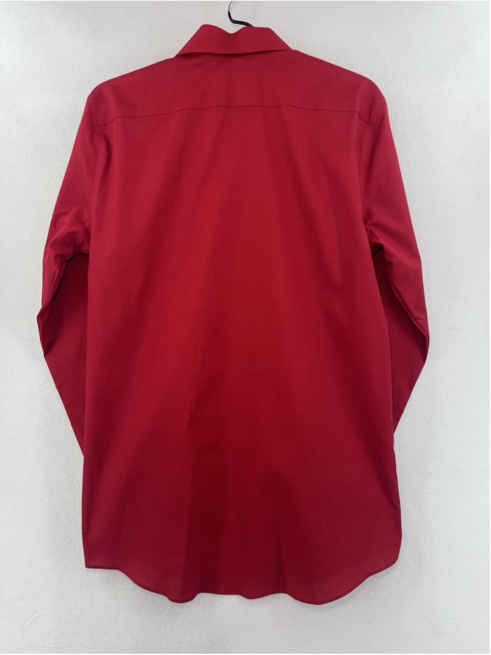 J.Ferrar Dress Shirt Slim Fit Long Sleeve Men's Size M 15-15.5 Red Button Up - Picture 7 of 12